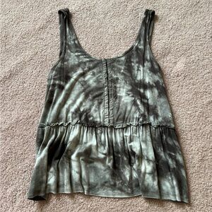 Grey American Eagle Tie Dye Tank Top